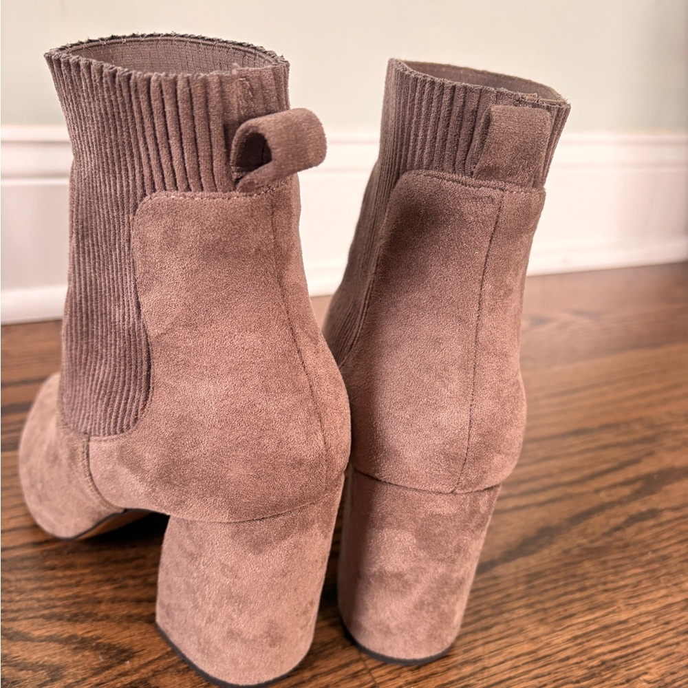 Steven Suede Taupe Heeled Boots size 7 - Picture 2 of 3